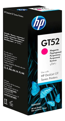 Botella De Tinta Hp GT52 Magenta 70ML - Imagen 2