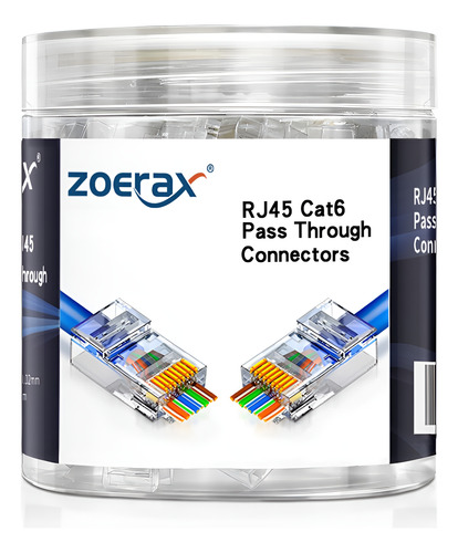 Conectores Rj45 Cat6 100 Unidades Utp Sólido O Trenzado