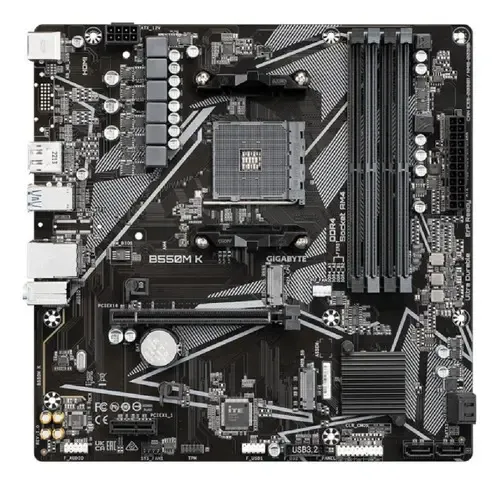 Placa Madre Gigabyte B550MK DDR4 AM4 Formato Micro Atx Color Negro - Imagen 4