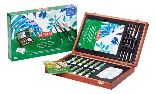 Pintura Acrílica Derwent Academy En Caja De Madera - Imagen 3