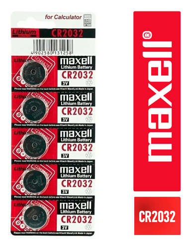 Pack Por Tira (5 Pilas Tipo Boton ) / Maxell Cr2032 - Imagen 2