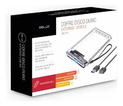 Cofre Transparente Disco Duro Externo Sata 3.0 Dblue - Imagen 3