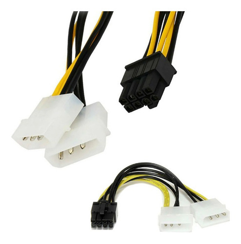 Cable De Alimentación Pci-e 8 A Dual 4 Pin Marca Genérica - Imagen 2