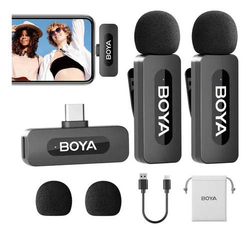 Micrófono Inalámbrico Boya By-V20 Doble Ultra Compacto Y Portable