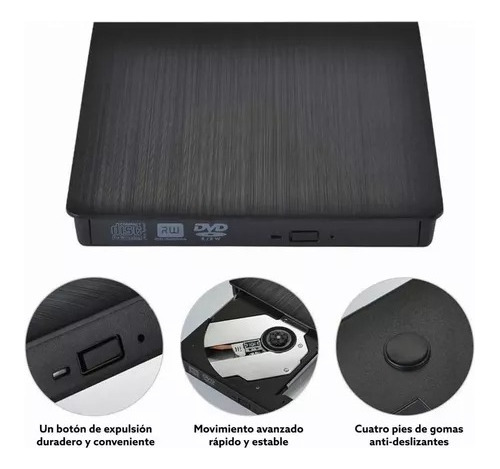 Grabador De Dvd-rw Externo Usb 3.0 Modelo ECD8 / COD.136806 - Imagen 3