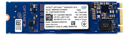 Memoria Intel Optane 16gb M.2 2280 Pcie Nvme