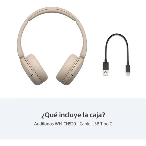 Audífonos Inalámbricos Sony WH-CH520 Beige - Imagen 5