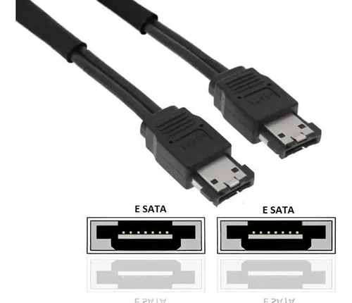 Cable Esata A Esata 50cm Transferencia De Datos Alta Velocid Color Verde - Imagen 5