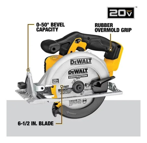 Sierra Circular Dewalt 20 V Max Dcs391b, 460 W - Imagen 2