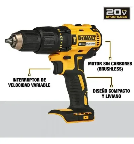 Taladro Percutor Inalámbrico DDC7781B-B3 Dewalt - Imagen 2