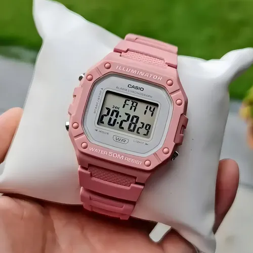 Reloj Deportivo Casio W-218hc-4av Rosa Gris - Imagen 4