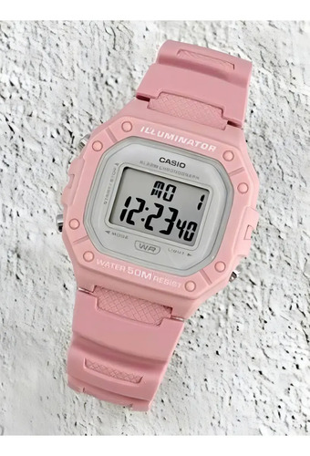 Reloj Deportivo Casio W-218hc-4av Rosa Gris - Imagen 6