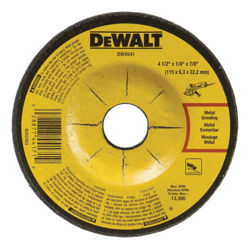 4 Discos De Desbaste Dewalt 4 1/2 115x 6.4 X 22 Resistencia - Imagen 3