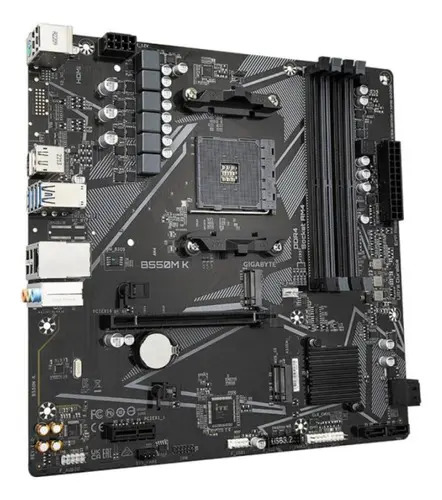 Placa Madre Gigabyte B550MK DDR4 AM4 Formato Micro Atx Color Negro - Imagen 2