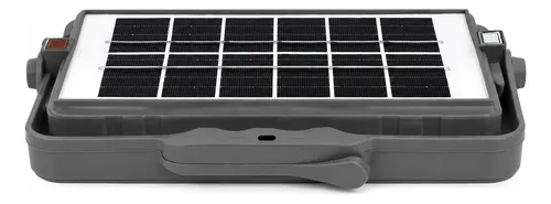 Foco Led Solar Emergencia Led Usb 1500w LP66 5 Modos Gris - Imagen 4