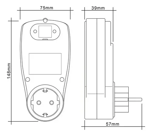 Medidor De Consumo Eléctrico Digital 16a 3680w Watt Kwh - Imagen 4