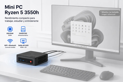 Mini Pc Ryzen 5 3.7ghz 8gb Ram 512gb Ssd Wifi Bt 4k - Imagen 4