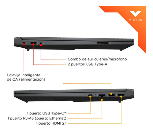 Notebook Hp Gamer Victus 15-fa2009la Intel Core I5-13420h Nvidia Geforce Rtx 3050 8gb Ram 512gb Ssd Windows 11 Home - Imagen 6