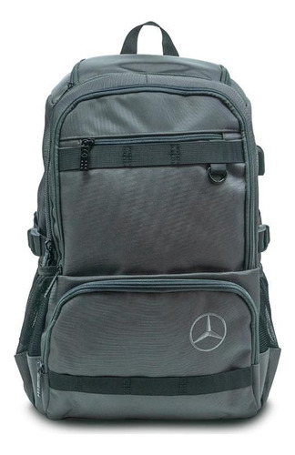 Mochila Impermeable Mercedes Benz Explorer Gris Puerto Usb