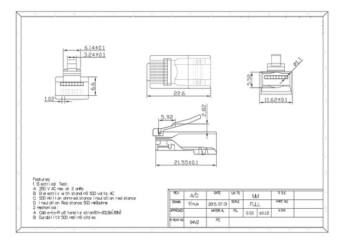 Conectores Rj45 Cat6 100 Unidades Utp Sólido O Trenzado - Imagen 6
