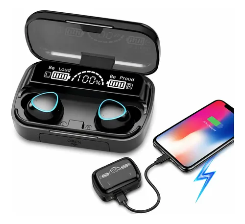 Audífonos Inalámbricos Bluetooth V5.1 M10 Powerbank 2000 Color Negro - Imagen 4