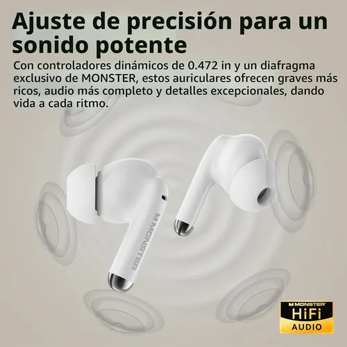 Audífonos Inalámbricos Monster N-lite 220 Ipx7 30 Horas - Imagen 2