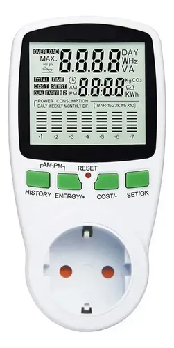 Medidor De Consumo Eléctrico Digital 16a 3680w Watt Kwh