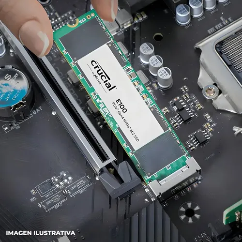 Unidad De Estado Solido Ssd M.2 1tb Crucial E100 Nvme Pcie 4.0 4500/5000 Ct1000e100ssd8 Negro - Imagen 5