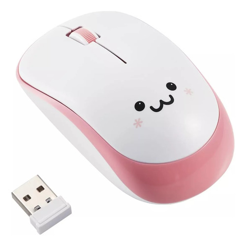 Mouse Cara Raton Inalámbrico Kawaii Smile, Compacto Y De Larga Duración - Imagen 2
