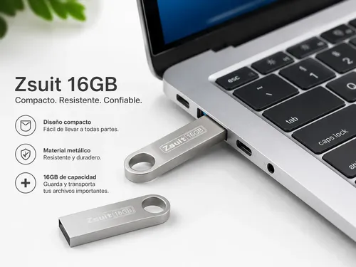 Pendrive Metalico 16gb Zsuit 16gb Usb 3.0 - Imagen 4