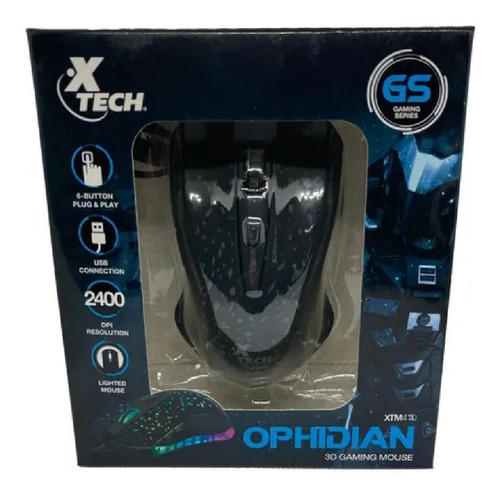 Mouse Gamer 3d Xtech Ophidian Xtm-410 - Usb - 2400dpi Color Negro - Imagen 4