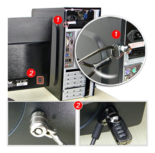 Cerradura De Seguridad Antirrobo Interno Para Pc Torre - Imagen 5