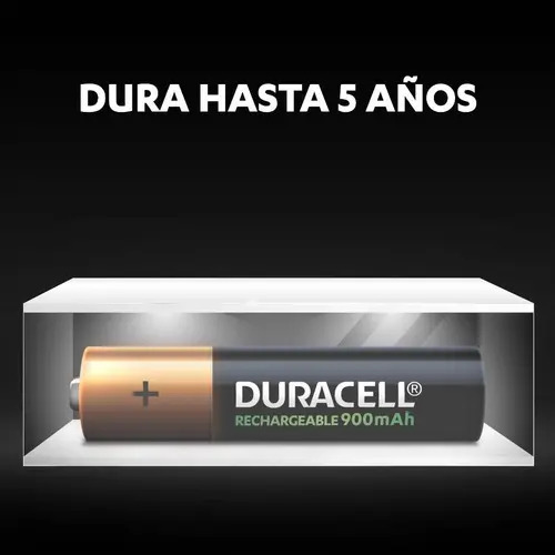 Pila Duracell Recargable Aaa, (4 Pilas De 900mah, Triple A) - Imagen 4