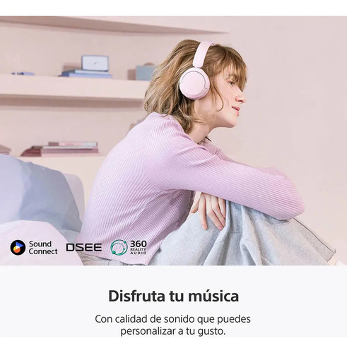 Audífonos Inalámbricos Sony WH-CH520 Rosado - Imagen 3