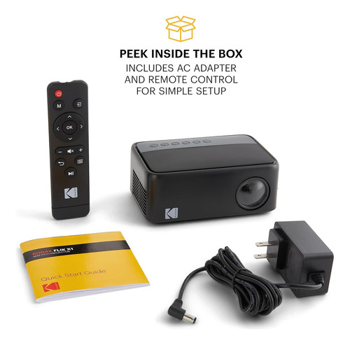 Proyector Kodak Flik X1 100 Hdmi/usb Portátil Mini - Imagen 3