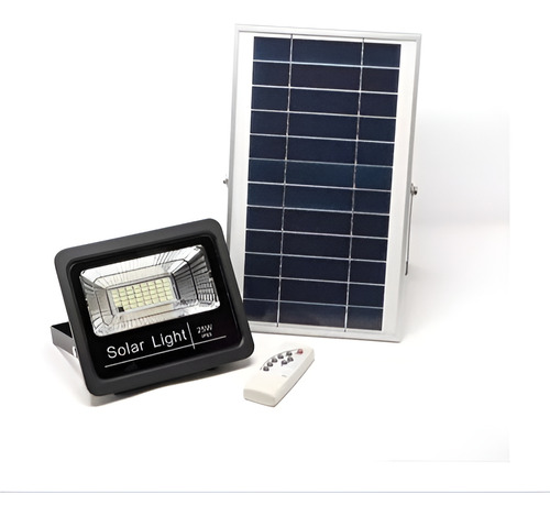 Kit Proyector 25w Panel Solar Soporte Y Control Remoto