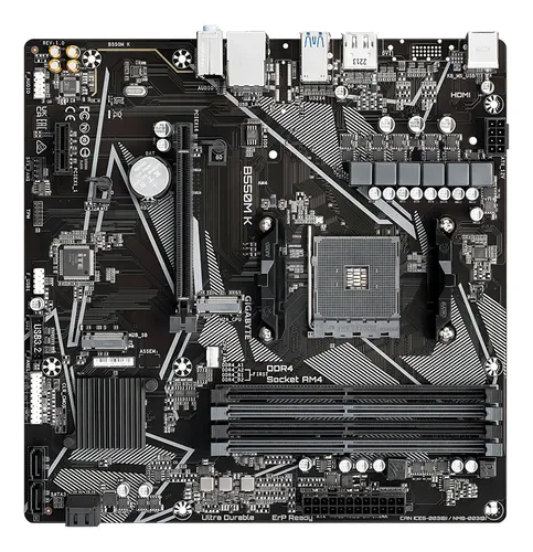 Placa Madre Gigabyte B550MK DDR4 AM4 Formato Micro Atx Color Negro - Imagen 5