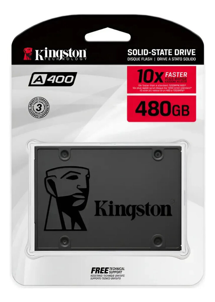 Disco Duro Kingston Ssd 480GB 500MB/450MB L/e A400 Sata 3