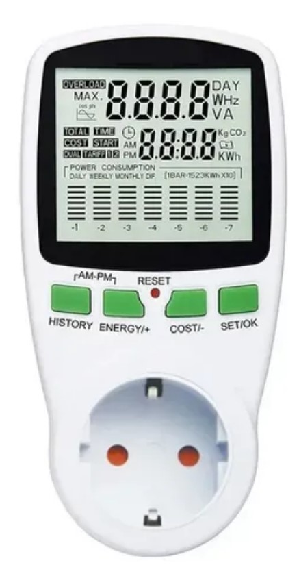 Medidor De Consumo Eléctrico Digital 16a 3680w Watt Kwh